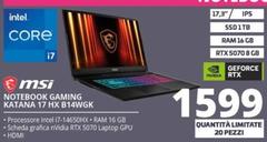 Msi - Notebook Gaming Katana 17 HX B14WGK