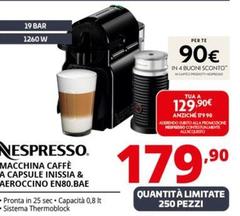 Nespresso - Macchina Caffè A Capsule Inissia & Aeroccino EN80.BAE