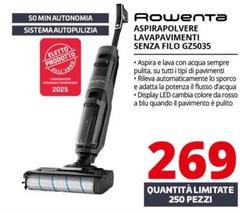 Rowenta - Aspirapolvere Lavapavimenti Senza Filo GZ5035