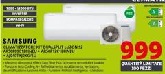 Samsung - Climatizzatore Kit Dualsplit Luzon S2 AR50F09C1BHNEU + AR50F12C1BHNEU + AJ040TXJ2KG/EU