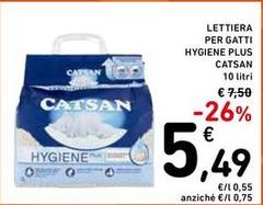 Catsan - Lettiera Per Gatti Hygiene Plus