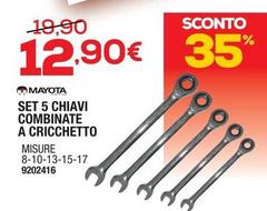 Mayota - Set 5 Chiavi Combinate A Cricchetto