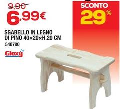 Gloxy - Sgabello In Legno Di Pino