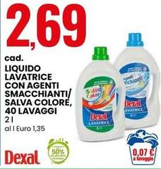 Dexal - Liquido Lavatrice Con Agenti Smacchianti/ Salva Colore, 40 Lavaggi