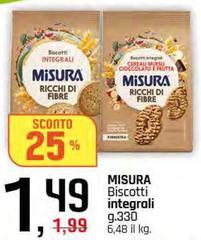 Misura - Biscotti Integrali