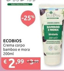 Eco Bios - Crema Corpo Bamboo E Mora