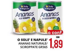 O Sole' E Napule' - Ananas Naturale/Sciroppate
