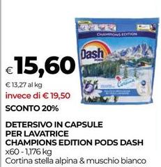 Dash - Detersivo In Capsule Per Lavatrice Champions Edition Pods