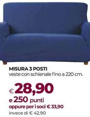 Misura -  3 Posti Veste Con Schienale Fino