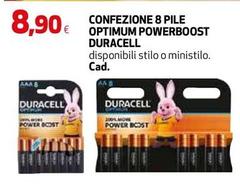 Duracell - Confezione 8 Pile Optimum Powerboost