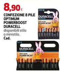 Duracell - Confezione 8 Pile Optimum Powerboost