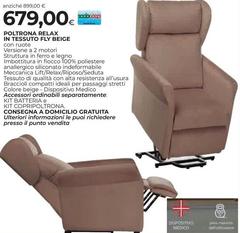Fiocco - Poltrona Relax In Tessuto Fly Beige