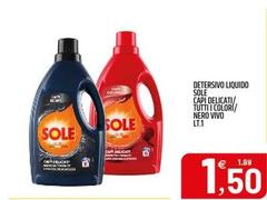 Sole - Detersivo Liquido Capi Delicati/ Tutti I Color/ Nero Vivo
