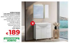 Luce - Mobile Bagno Con Specchio E Lavabo