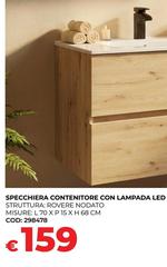 Specchiera Contenitore Con Lampada Led