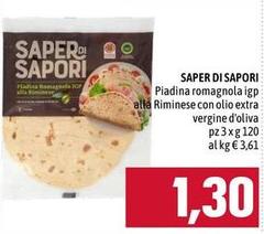 Saper di sapori - Piadina Romagnola IGP Alla Riminese Con Olio Extra Vergine D'Oliva
