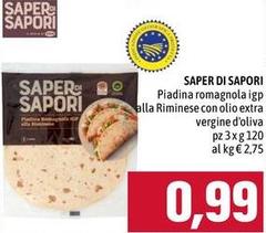 Saper di sapori - Piadina Romagnola IGP Alla Riminese Con Olio Extra Vergine D'Oliva