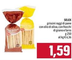 Selex - Grissini Raggi Di Pane Con Olio Di Oliva, Con Fiocchi Di Grano E Farro