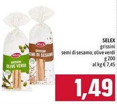 Selex - Grissini Semi Di Sesamo, Olive Verdi