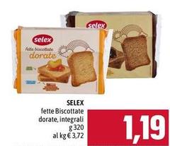 Selex - Fette Biscottate Dorate, Integrali