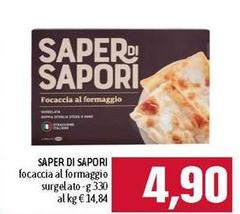 Saper di sapori - Focaccia Al Formaggio Surgelato