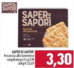 Saper di sapori - Focaccia Alla Genovese Surgelato