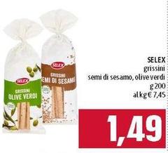 Selex - Grissini Semi Di Sesamo, Olive Verdi