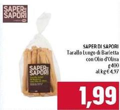 Saper di sapori - Tarallo Lungo Di Barietta Con Olio D'Oliva