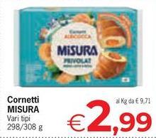Misura - Cornetti