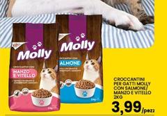 Molly - Croccantini Per Gatti  Con Salmone/ Manzo E Vitello