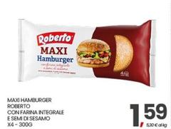 Roberto - Maxi Hamburger Con Farina Integrale E Semi Di Sesamo