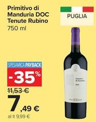 Tenute rubino - Primitivo Di Manduria DOC