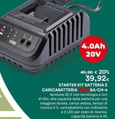 Tempo - Starter Kit Batteria E Caricabatteria Ba-ch-4