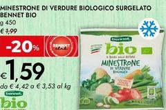 Bennet Bio - Minestrone Di Verdure Biologico Surgelato