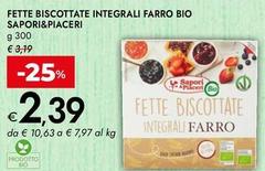 Sapori & Piaceri - Fette Biscottate Integrali Farro Bio