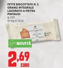 Pietra - Fette Biscottate N.2 Grano Integrale Lavorato A  Pintaudi