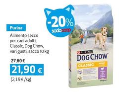 Purina - Alimento Secco Per Cani Adulti, Classic, Dog Chow, Vari Gusti, Sacco