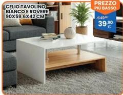 Basso - Celio Tavolino Bianco E Rovere