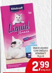 Vitakraft - Snack Liquido Con Omega 3