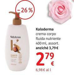 Kaloderma - Crema Corpo Fluida Nutriente 400 Ml, Assort.