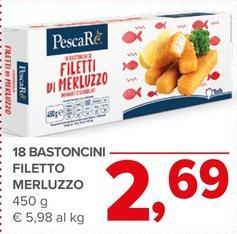 Pescare - 18 Bastoncini Filetto Merluzzo