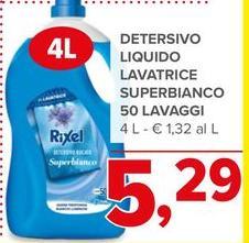 Rixel - Detersivo Liquido Lavatrice Superbianco