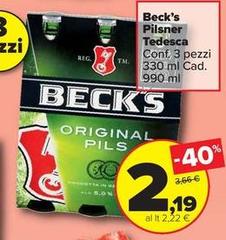 Becks - Pilsner Teddesca