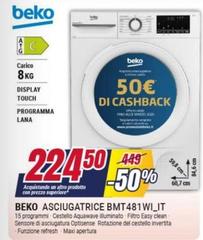 Beko - Asciugatrice Bmt481Wlit