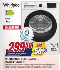 Whirlpool - Asciugatrice CWDRW7MWWBsit