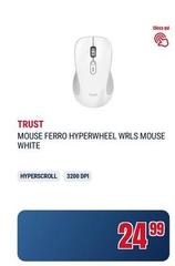 Trust - Mouse Ferro Hyperwheel Wrls Mouse White
