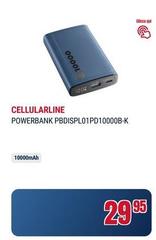 Cellularline - Powerbank Pbdispl01pd10000b-k
