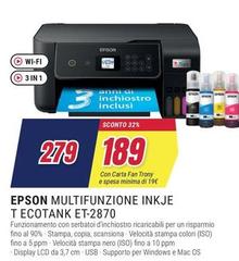 Epson - Multifunzione Inkje Ecotank Et-2870
