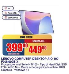 Lenovo - Computer Desktop Aio 100 FojN002BIX