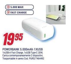 Powerbank 5.000mah 1xusb